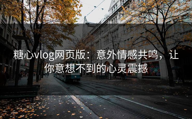 糖心vlog网页版：意外情感共鸣，让你意想不到的心灵震撼